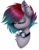 Size: 2316x2977 | Tagged: safe, artist:nillomika, oc, oc only, pony, bust, chest fluff, eyes closed, high res, portrait, simple background, solo