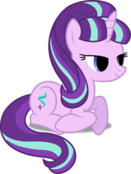 Size: 2100x2780 | Tagged: safe, artist:dashiesparkle edit, edit, editor:pontology, starlight glimmer, g4, empty eyes, female, high res, no catchlights, prone, simple background, solo, transparent background, vector