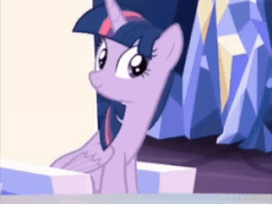 Size: 300x225 | Tagged: safe, screencap, twilight sparkle, alicorn, pony, g4, to where and back again, animated, blinking, cropped, cute, eye shimmer, faic, female, gif, solo, twiabetes, twilight sparkle (alicorn)