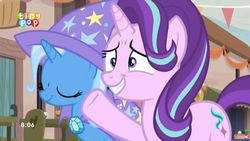 Size: 1140x645 | Tagged: safe, screencap, starlight glimmer, trixie, pony, g4, to where and back again