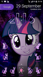 Size: 720x1280 | Tagged: safe, twilight sparkle, alicorn, android, pony, g4, female, homescreen, solo, twilight sparkle (alicorn)