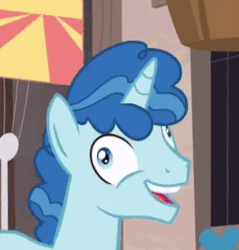 Size: 424x444 | Tagged: safe, screencap, party favor, pony, unicorn, g4, to where and back again, animated, cropped, gif, i didn't listen, loop, male, meme, solo, stallion