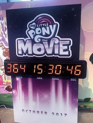 Size: 640x853 | Tagged: safe, g4, my little pony: the movie, 2016, countdown, hype, irl, my little pony logo, photo