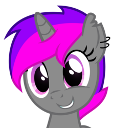 Size: 6000x6791 | Tagged: dead source, safe, artist:nevermattie, oc, oc only, oc:emilydiner, pony, unicorn, absurd resolution, bust, cute, portrait, simple background, smiling, solo, trade, transparent background, vector
