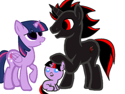 Size: 866x650 | Tagged: safe, artist:sarahthehedgehog1231, twilight sparkle, oc, alicorn, pony, g4, background pony strikes again, crossover, crossover shipping, empty eyes, male, no catchlights, offspring, parent:shadow the hedgehog, parent:twilight sparkle, parents:shadtwi, ponified, request, shadow the hedgehog, shadtwi, shipping, sonic the hedgehog, sonic the hedgehog (series), twilight sparkle (alicorn)