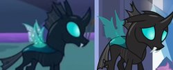 Size: 1072x436 | Tagged: safe, edit, edited screencap, screencap, thorax, g4, the times they are a changeling, to where and back again, comparison, male, solo