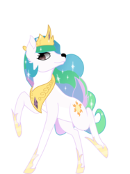 Size: 1211x1615 | Tagged: safe, artist:longct18, princess celestia, deer, g4, deerified, deerlestia, female, solo, species swap