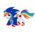 Size: 841x801 | Tagged: safe, artist:halchroma, oc, oc only, pony, clothes, commission, cosplay, costume, crossover, female, hoodie, mare, not rainbow dash, solo, sonic the hedgehog, sonic the hedgehog (series)