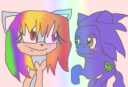Size: 771x527 | Tagged: safe, artist:pika45, rainbow dash, anthro, g4, 1000 hours in ms paint, crossover, gimp, male, ms paint, photoshop, ponified, sonic the hedgehog, sonic the hedgehog (series), sonicified