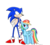 Size: 2577x2316 | Tagged: safe, artist:theblackemperor, rainbow dash, g4, crossover, high res, male, sonic the hedgehog, sonic the hedgehog (series)