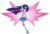 Size: 8000x5514 | Tagged: safe, artist:orin331, sci-twi, twilight sparkle, equestria girls, g4, my little pony equestria girls: friendship games, absurd resolution, alternate universe, bare shoulders, clothes, cute, daydream shimmer, daydream-ified, female, floating, sleeveless, smiling, solo, sparkling, strapless