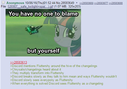 Size: 547x380 | Tagged: safe, screencap, discord, twilight sparkle, equestria girls, g4, to where and back again, /mlp/, 4chan, 4chan screencap, greentext, hilarious in hindsight, text, you have no one to blame but yourself