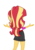 Size: 4092x5787 | Tagged: safe, artist:keronianniroro, sunset shimmer, equestria girls, g4, my little pony equestria girls: legend of everfree, absurd resolution, ass, bunset shimmer, butt, clothes, female, rear view, shorts, simple background, solo, transparent background, vector