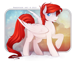 Size: 1330x1061 | Tagged: source needed, safe, artist:antiander, oc, oc only, pegasus, pony, looking at you, raised hoof, solo