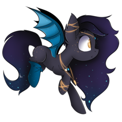 Size: 2048x2048 | Tagged: safe, artist:vanillashineart, oc, oc only, oc:crystalline downpour, bat pony, pony, clothes, ethereal mane, high res, jewelry, necklace, socks, solo, starry mane