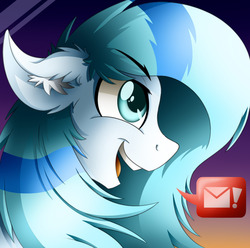Size: 1280x1268 | Tagged: source needed, safe, artist:colarix, oc, oc only, oc:colarix, pony, ear fluff, female, mare, possible implied email, possible skeumorph, profile, solo