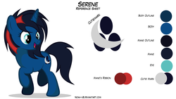 Size: 1920x1080 | Tagged: safe, artist:noah-x3, oc, oc only, oc:serene, pony, unicorn, reference sheet, show accurate, solo