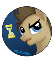 Size: 600x803 | Tagged: safe, artist:brittanysdesigns, doctor whooves, time turner, earth pony, pony, g4, bust, button, male, portrait, solo, stallion