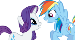 Size: 15314x8170 | Tagged: safe, artist:cyanlightning, rainbow dash, rarity, g4, .svg available, absurd resolution, simple background, transparent background, vector