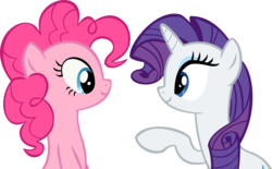 Size: 14226x8798 | Tagged: safe, artist:cyanlightning, pinkie pie, rarity, g4, .svg available, absurd resolution, simple background, transparent background, vector