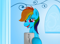 Size: 1346x998 | Tagged: safe, artist:steam-loco, rainbow dash, g4, female, selfie, solo