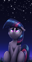 Size: 1946x3725 | Tagged: safe, artist:january3rd, twilight sparkle, alicorn, pony, g4, crying, female, night, solo, twilight sparkle (alicorn)