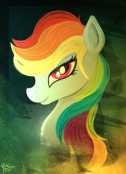 Size: 1550x2144 | Tagged: safe, artist:pedrohander, rainbow dash, pegasus, pony, g4, bust, female, portrait, solo