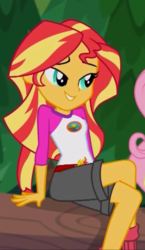 Size: 392x677 | Tagged: safe, screencap, sunset shimmer, equestria girls, g4, my little pony equestria girls: legend of everfree, cropped, legs, lidded eyes