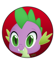 Size: 600x803 | Tagged: safe, artist:brittanysdesigns, spike, g4, bust, button, male, portrait, solo