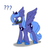 Size: 1280x1280 | Tagged: safe, artist:victoreach, princess luna, pony, g4, :p, confused, female, gag, lunasub, muzzle, muzzle gag, question mark, s1 luna, silly, silly pony, simple background, solo, tongue out, white background, younger