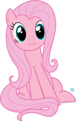 Size: 1500x2367 | Tagged: safe, artist:arifproject, fluttershy, pony, g4, female, pink, pinkershy, simple background, sitting, sitting catface meme, solo, transparent background, vector