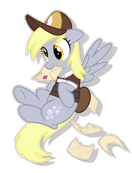Size: 841x1100 | Tagged: safe, artist:felixin, derpy hooves, pegasus, pony, g4, female, letter, mail, mailmare, mare, mouth hold, simple background, solo, vector, white background