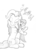 Size: 2268x3120 | Tagged: safe, artist:lalieri, part of a set, pinkie pie, oc, oc:cinnamon swirl, earth pony, pony, fanfic:why am i pinkie pie, g4, angry, black and white, female, filly, grayscale, high res, monochrome, open mouth, traditional art