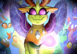 Size: 2500x1750 | Tagged: safe, artist:ihasjessie-kat, thorax, changedling, changeling, g4, to where and back again, group, king thorax, master changeling race, orb