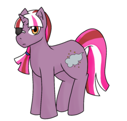 Size: 843x807 | Tagged: safe, artist:jolliapplegirl, oc, oc only, oc:hazy sky, pony, unicorn, adopted, adopted offspring, next generation, parent:twilight sparkle, solo