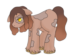 Size: 1006x777 | Tagged: safe, artist:jolliapplegirl, oc, oc only, oc:chocolate cheesecake, earth pony, pony, offspring, parent:pinkie pie, solo, unshorn fetlocks