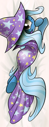 Size: 358x926 | Tagged: safe, artist:dori-to, trixie, pony, unicorn, g4, bed, body pillow, body pillow design, female, mare, solo, sultry pose, underhoof