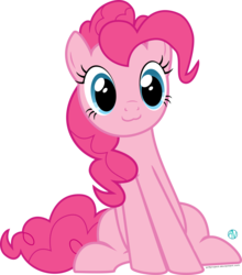 Size: 1500x1701 | Tagged: safe, artist:arifproject, pinkie pie, pony, g4, testing testing 1-2-3, :3, cute, diapinkes, female, simple background, sitting, sitting catface meme, solo, transparent background, vector