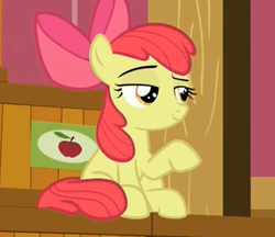 Size: 1601x1385 | Tagged: safe, screencap, apple bloom, earth pony, pony, g4, my little pony: friendship is magic, where the apple lies, cropped, female, solo