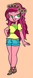 Size: 642x1500 | Tagged: safe, artist:khuzang, gloriosa daisy, equestria girls, g4, my little pony equestria girls: legend of everfree, clothes, female, flower, flower in hair, shorts, solo