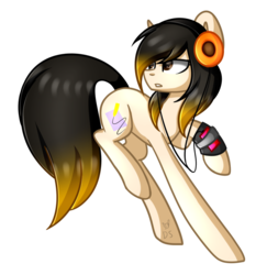 Size: 1024x1054 | Tagged: safe, artist:despotshy, oc, oc only, earth pony, pony, headphones, simple background, solo, transparent background