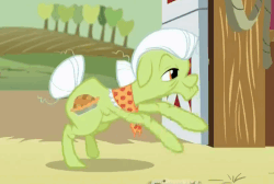 Size: 723x485 | Tagged: safe, screencap, granny smith, earth pony, pony, g4, where the apple lies, animated, dis gon b gud, female, gif, rocking chair, solo