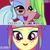 Size: 750x750 | Tagged: artist needed, safe, lemon zest, sour sweet, sugarcoat, equestria girls, g4, instagram, split screen