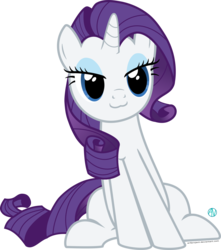 Size: 1500x1699 | Tagged: safe, artist:arifproject, rarity, pony, g4, :3, cute, female, lidded eyes, raribetes, simple background, sitting, sitting catface meme, solo, transparent background, vector