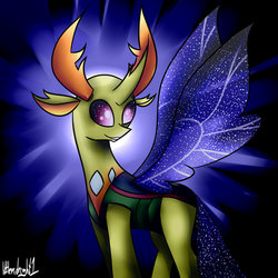 Size: 1024x1024 | Tagged: safe, artist:littlemidnight1, thorax, changedling, changeling, g4, to where and back again, king thorax, male, solo