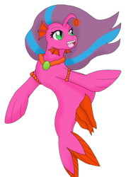 Size: 900x1197 | Tagged: safe, artist:jolliapplegirl, merpony, pony, unicorn, insurgency; fall of an empire, open mouth, simple background, smiling, solo, transparent background