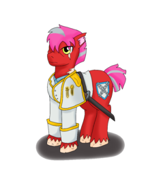 Size: 860x900 | Tagged: safe, artist:jolliapplegirl, oc, oc only, earth pony, pony, insurgency; fall of an empire, lieutenant, male, scar, solo, stallion