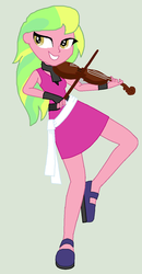 Size: 670x1284 | Tagged: safe, artist:themexicanpunisher, lemon zest, equestria girls, g4, base used, clothes, dress, female, musical instrument, solo, violin