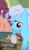 Size: 273x465 | Tagged: safe, screencap, screw loose, spoiled rich, pony, g4, where the apple lies, bandage, black eye, butt, cropped, discovery family logo, female, injured, plot, ponyville hospital, spoiled milk