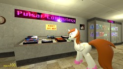 Size: 1920x1080 | Tagged: safe, oc, oc only, oc:mitchy, alicorn, pony, 3d, 3dfx, alicorn oc, bargin bin, clock, computer store, destruction derby, duke nukem 3d, full health, gmod, male, need for speed, pc games, rphometown1999, sale, trap, unshorn fetlocks